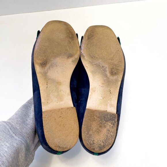 Boden Melody Fringe Loafers, Navy/Forest Suede, Size 8.5 (39) - Picture 7 of 9